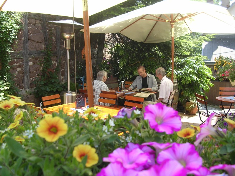 im Biergarten des Solitudestüble Weilimdorf