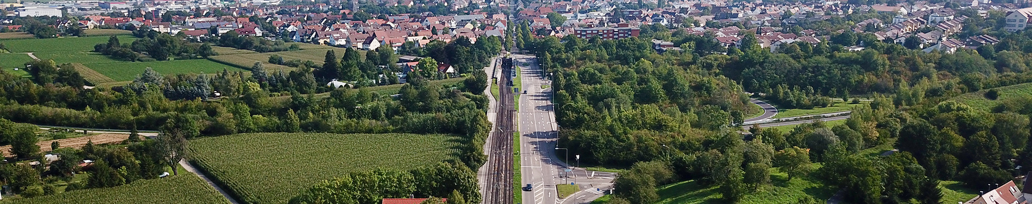 Luftbild Weilimdorf Solitudestraße. Foto © Hans-Martin Goede