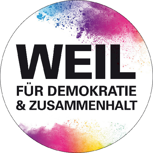 Logo WEIL für Demokratie & Zusammenhalt